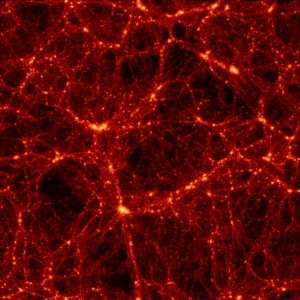 Matter distribution in an N-body simulation. Credit: Jörg Colberg